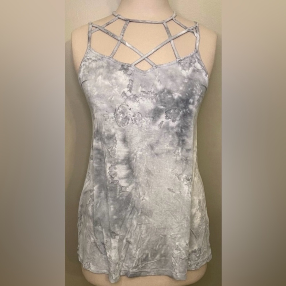 American Eagle Soft&Sexy Strappy Cage Neck Tie Dye Tank Top